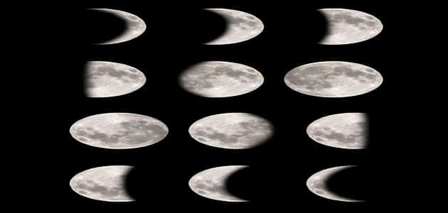 بحث عن مراحل اطوار القمر خلال الشهر الهجري بالترتيب