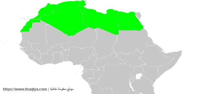 دول شمال إفريقيا على الخريطة