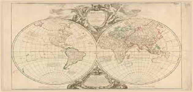 شكل خريطة العالم القديم