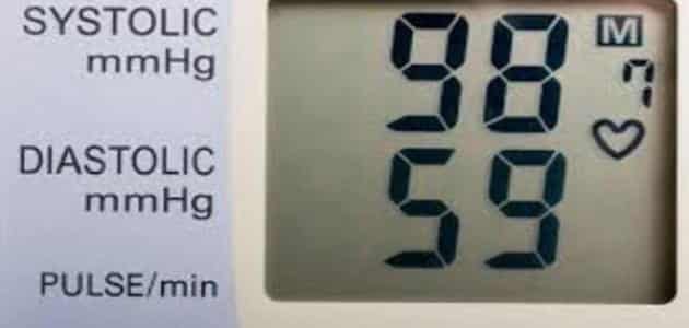 جدول قياس ضغط الدم المنخفض