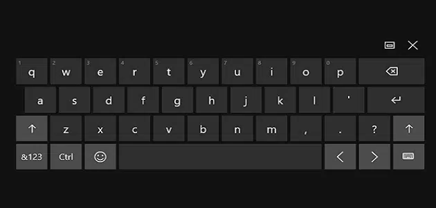 إظهار لوحة المفاتيح على الشاشة ويندوز 10